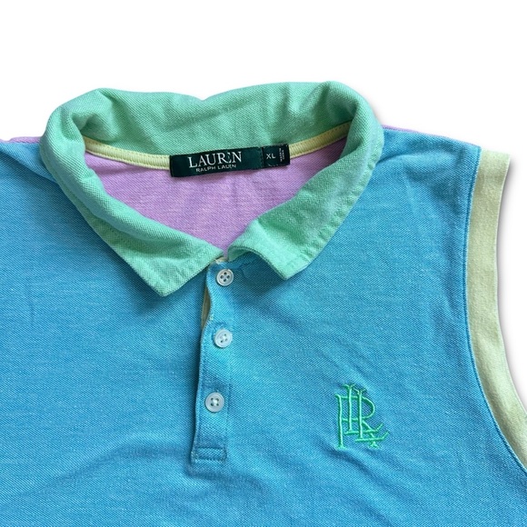 Lauren Ralph Color Block Sleeveless Pajama Top(ONLY) Size XL - Picture 5 of 7